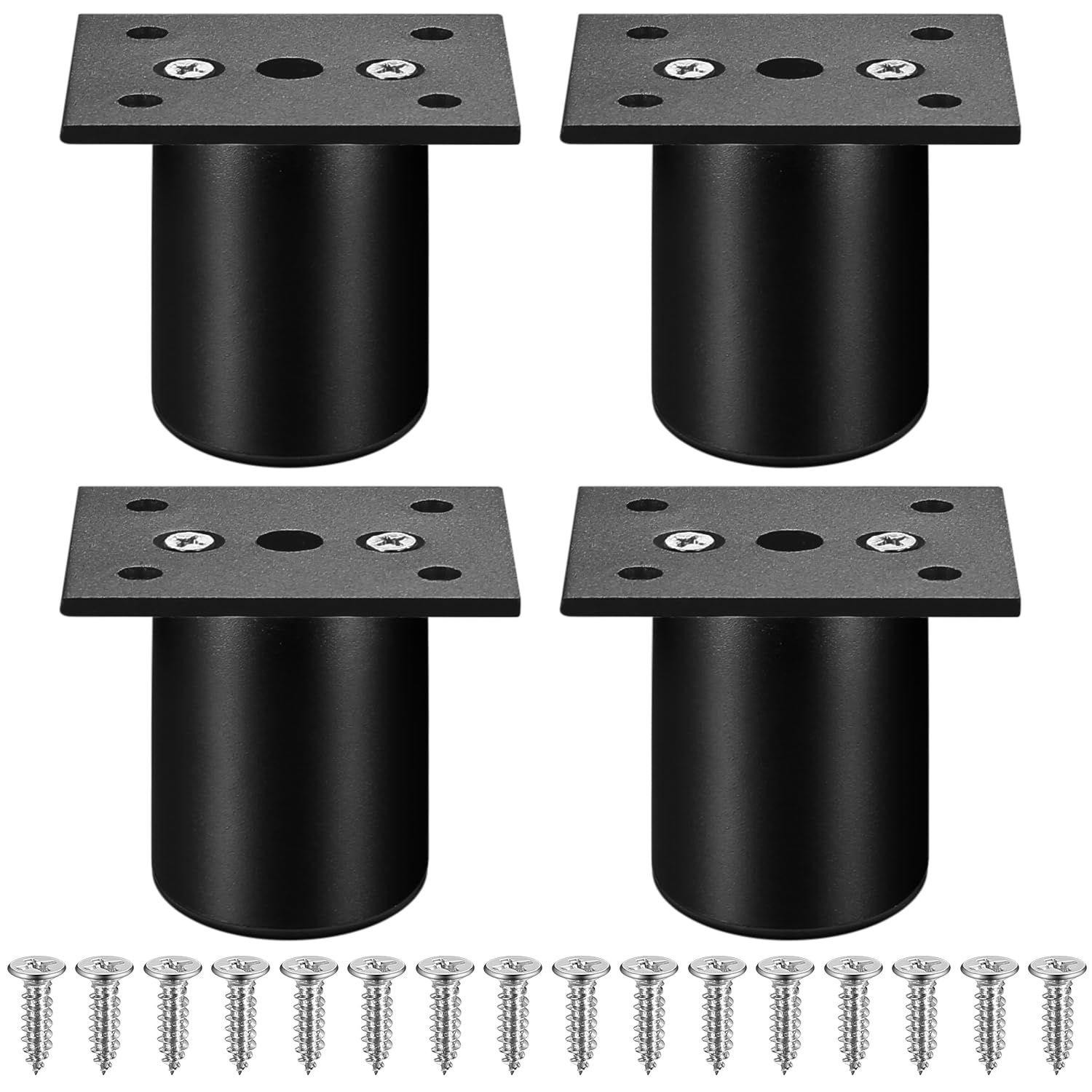 Selius Verstelbare meubelpoten 4 stuks zwart 50 mm 0-15 mm antislip