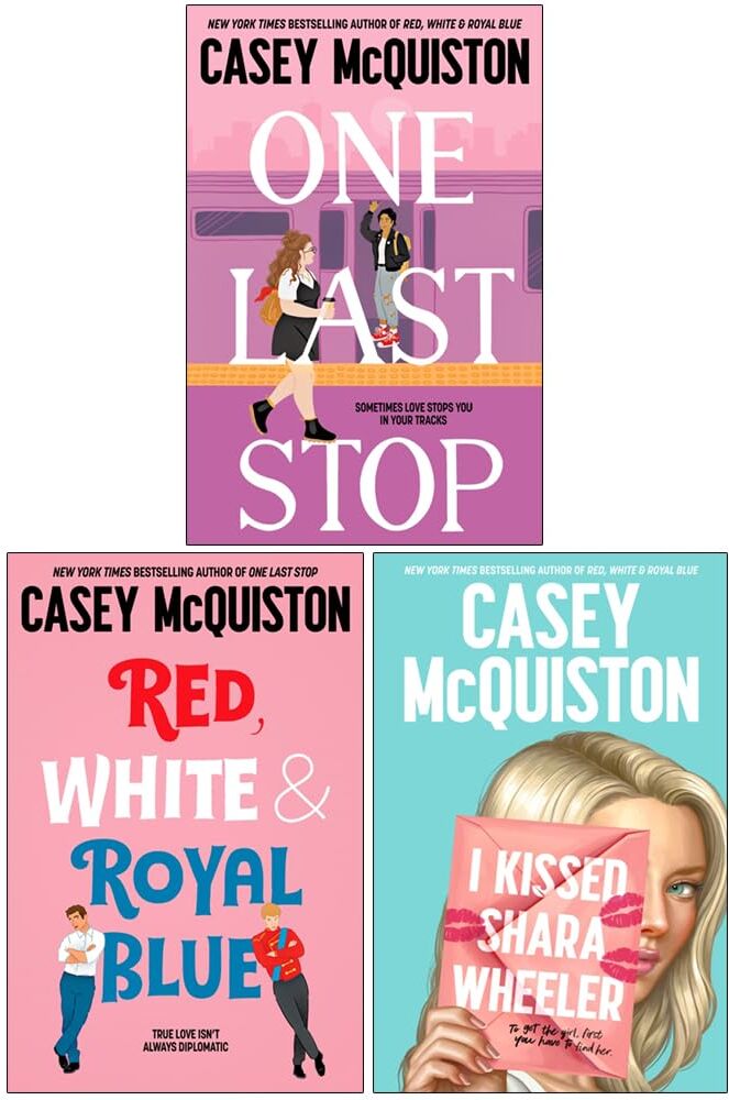Macmillan Casey McQuiston 3 Books Collection Set - One Last Stop, Red White & Royal Blue, I Kissed Shara Wheeler - Hardback - Adult Romance
