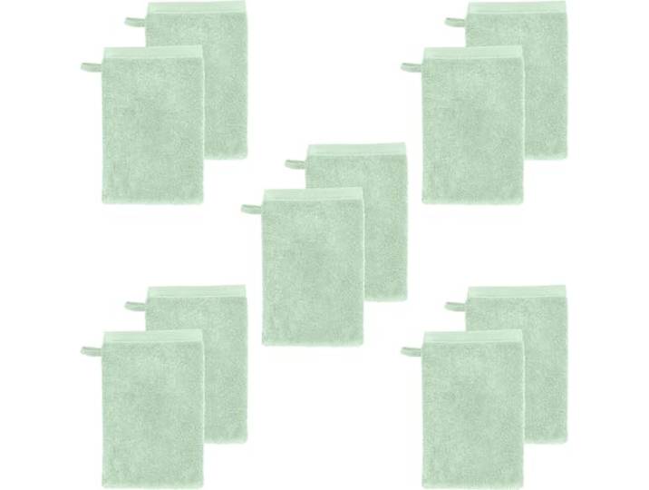 Erwin Müller Waschhandschuh 10er-Pack, Serie Heidenheim 100% Baumwolle Jade Größe 15x21 cm - schnell trocknend und extra saugstark, kuschelweich, voluminöse Spitzenqualität