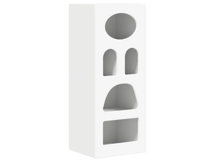 Fisinber Sideboard Weiß 40x35x100,5 cm Kommode Holzwerkstoff Schlanker Schrank für Esszimmer und Flur, bietet flexiblen Stauraum auf Einlegeböden für mehr Ordnung im Zuhause.