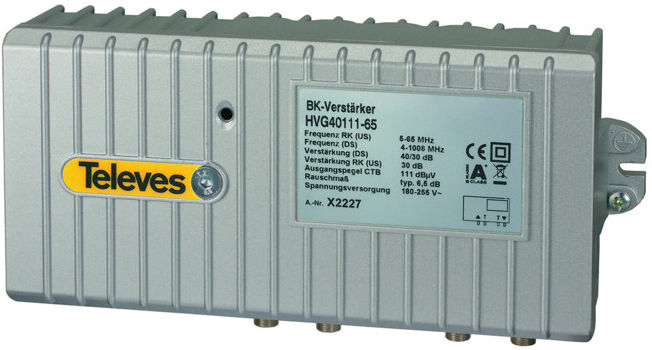Televes Amplificateur BK en fonte 40/30 dB 5-1006 MHz RK 30 dB HVG40111-65 (X2227)