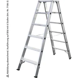 Iller Stufenstehleiter mit 2x3 Stufen 2,25m AH