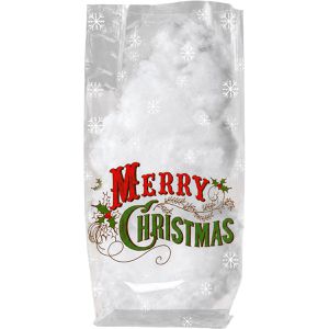 Ursus Geschenktüte 5900000, Merry Christmas, transparent, Bodenbeutel, 145 x 235mm, PP, 10 Stück