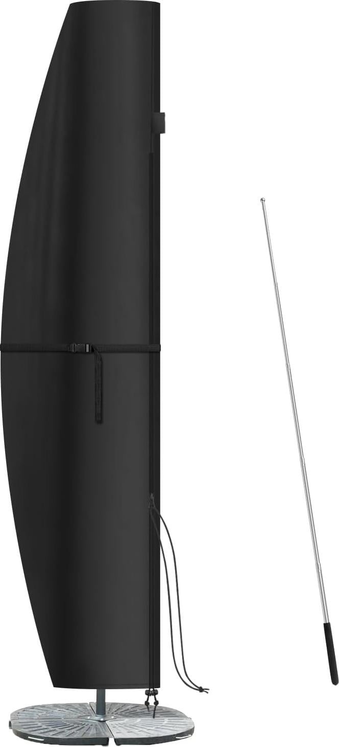Weerbestendige beschermhoes voor grote strandparasols, Zilver/Zwart, Hoogte: 280 cm, Breedte: 81 cm, Diepte: 40 cm, 50 cm