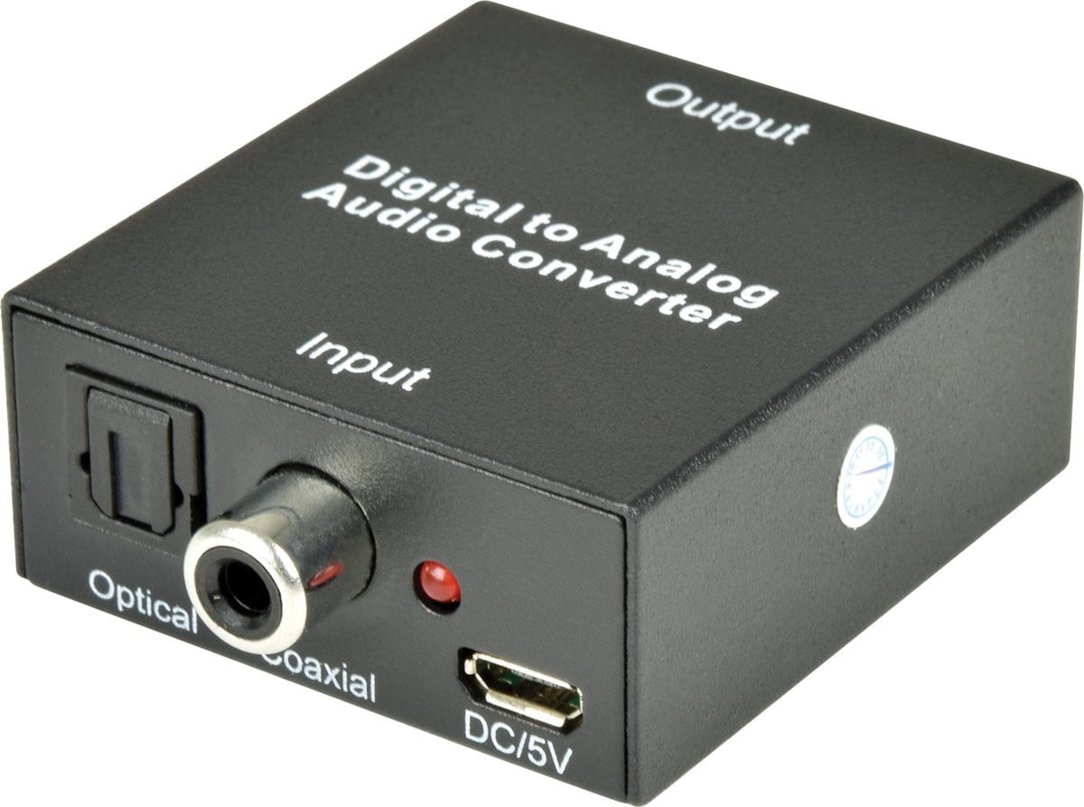 AV:Link DAC7 Digitale naar Analoge Audio Converter - Optisch en Coaxiaal naar RCA en 3,5 mm