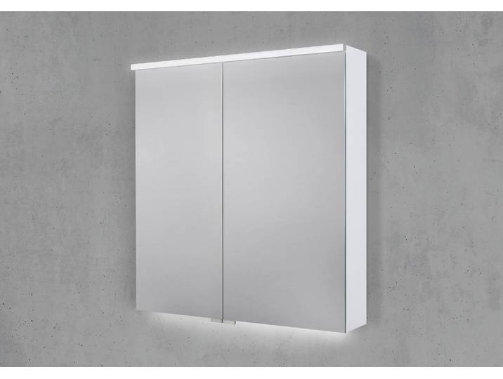 Spiegelschrank 70 cm integrierte MULTI Light LED Beleuchtung Doppelspiegeltüren