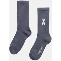 Socken mit Logo-Print Grau 35-38