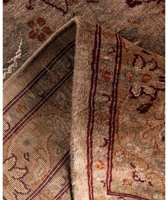 Solo Rugs "Overdyed Hand-Knotted Wool Modern-Contemporary Beige Runner 2' 8"" x 6' 7"""