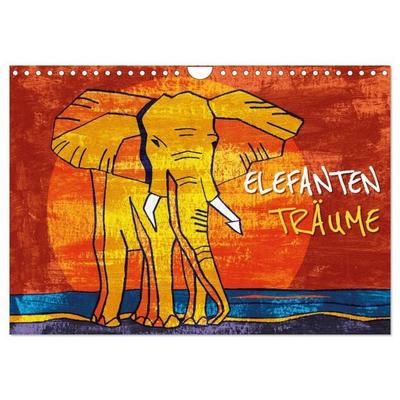 Elefanten-Träume (Wandkalender 2026 DIN A4 quer), CALVENDO Monatskalender