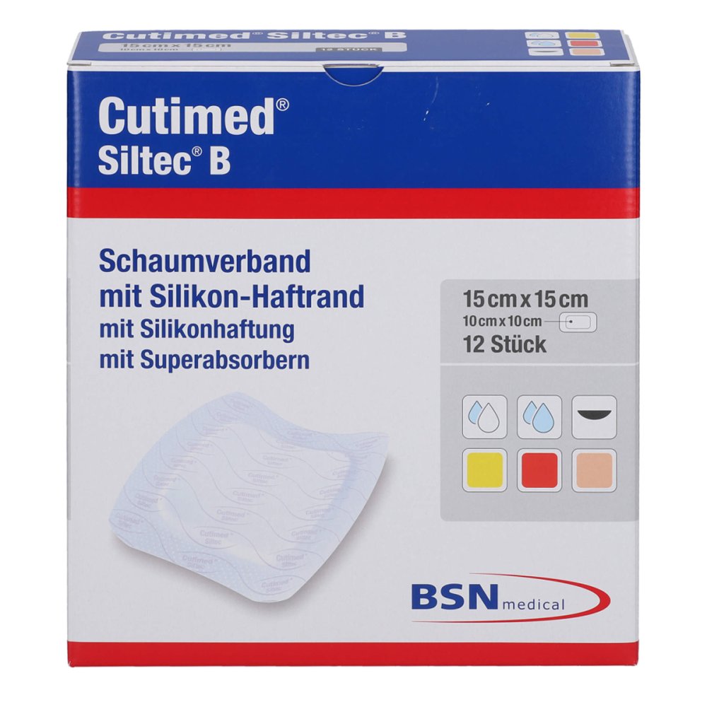 BSN medical GmbH Cutimed Siltec B Schaumverb.15x15 cm mit Haftr. 07340816