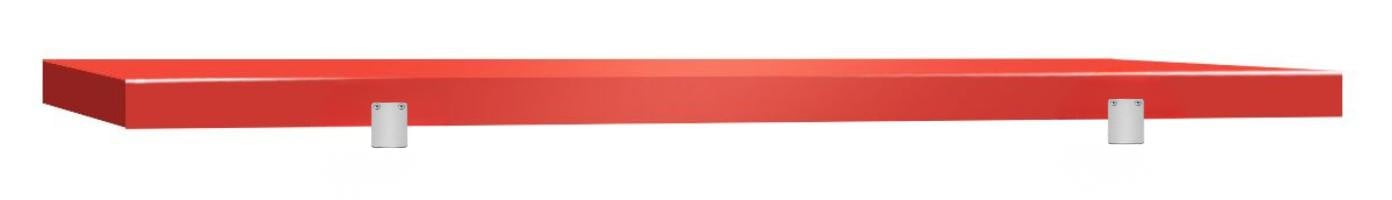 GOLDINOX Rode snijplank conform HACCP, Breedte: 200 cm, Diepte: 60 cm