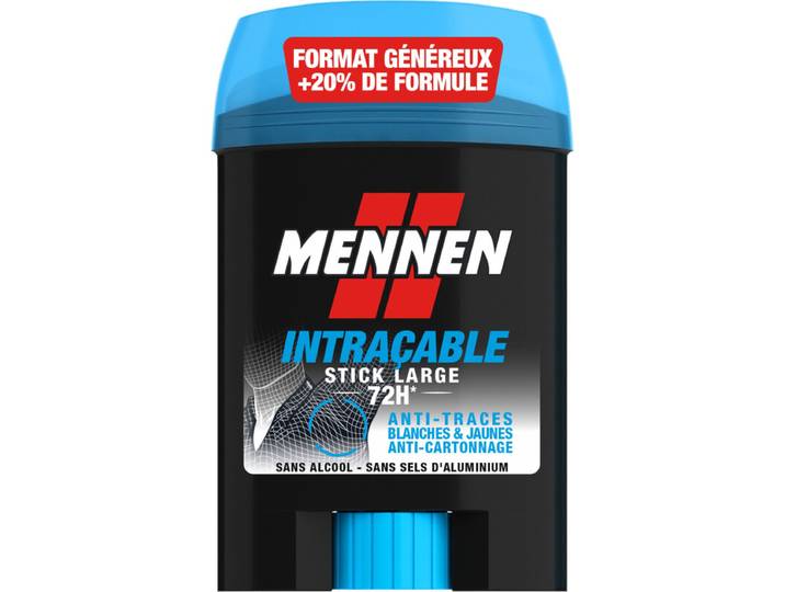Mennen 72H Déodorant Stick Indécelable Grand 60 ml