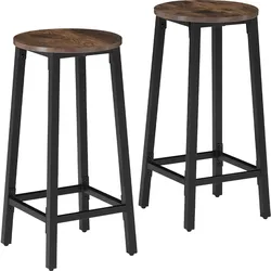 tectake Barhocker Corby  Industrial Holz Dunkel, Rustikal