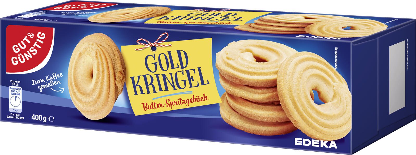 GUT&GÜNSTIG Goldkringel Butter-Spritzgebäck 400,0 g 6074288007