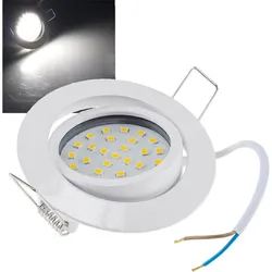 ChiliTec LED-Einbauleuchte "Flat-32" neutralweiß 80x32mm, 5W, 590lm, weißes Gehäuse