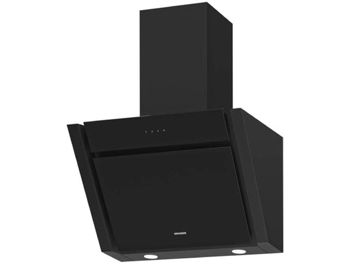 Oranier Kopffrei-Wandhaube 60 cm MEBA60S2 - schwarze Abluft Dunstabzugshaube mit 3 Leistungsstufen - Kopffreihaube LED Anzeige in weiß - Touch-Control