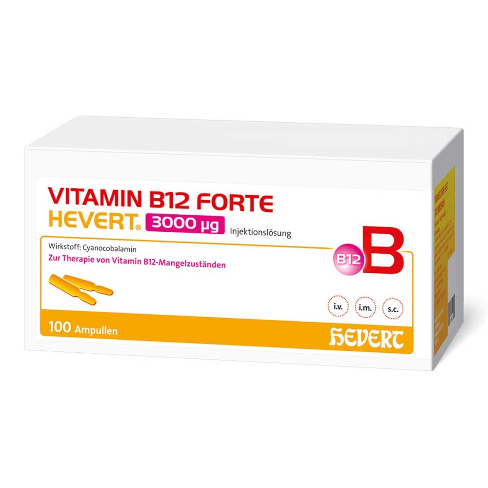 Hevert-Arzneimittel GmbH & Co. KG Vitamin B12 forte Hevert 3000 µg Ampullen 19831821