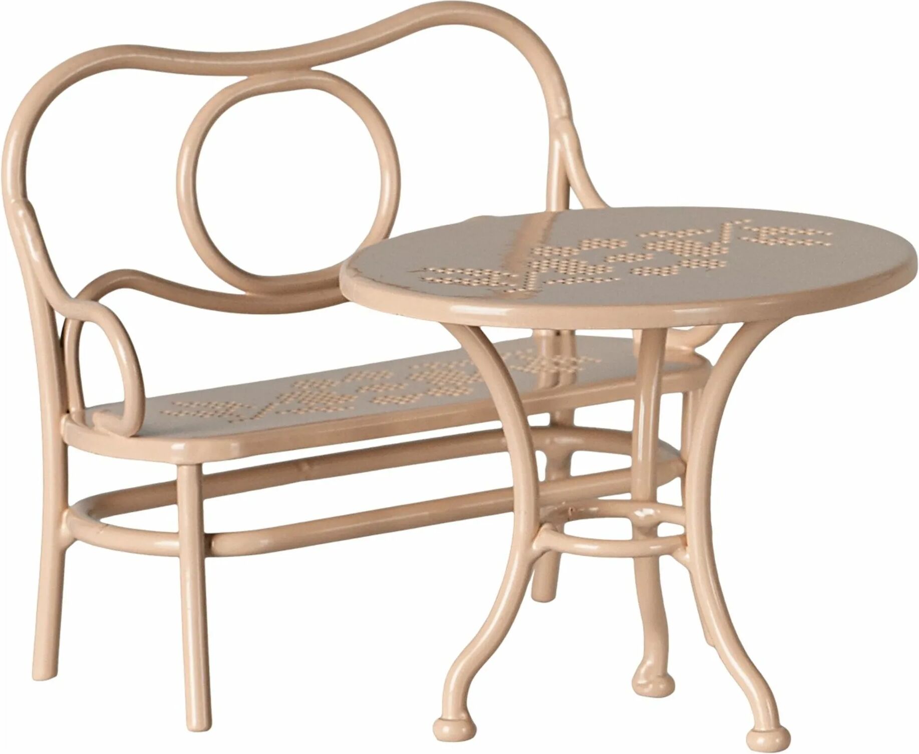 Maileg Table à café et banc Nude taille unique