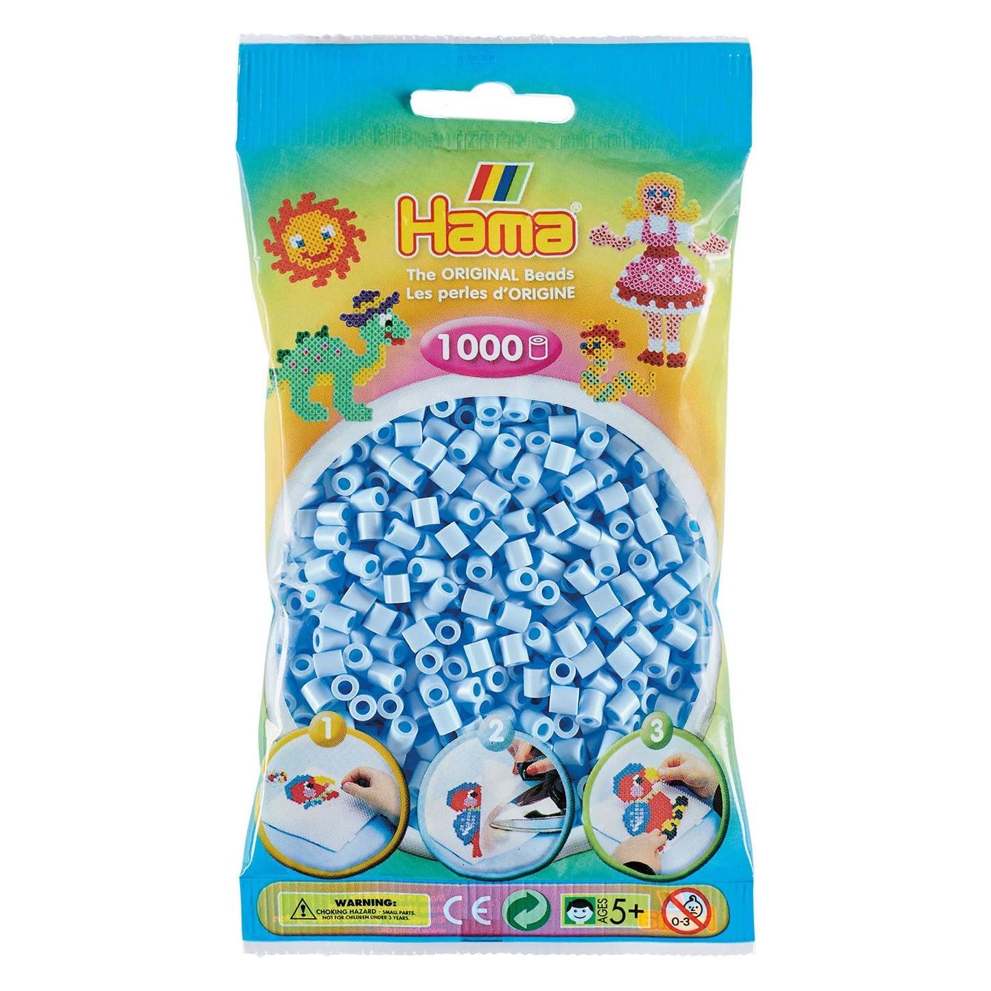 Hama Perlen Strijkkralen - Pastel IJsblauw (97), 1000st. (028178207977)