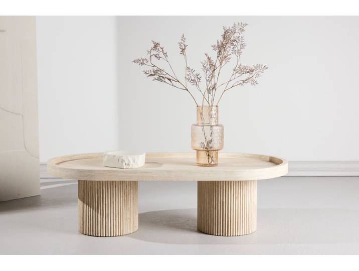 Couchtisch Belize - in Beige mit hoher Kante - Beige - Luxusbetten24