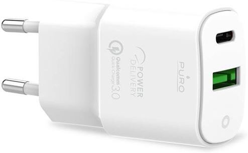 Puro Carregador USB/USB-C  20W - Branco