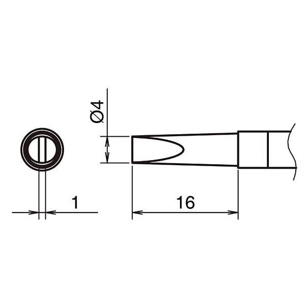 Hakko Aktiv-Lötspitze Format 4DL (Lötspitze) (T39-DL4)