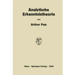 Analytische Erkenntnistheorie, Fachbücher von Arthur Pap
