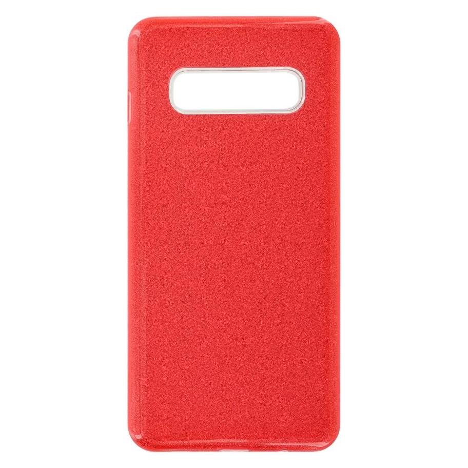 OEM Silicon Case Glittery für Samsung Galaxy S10 Plus rot (Samsung Galaxy S10+) (cnt1298)