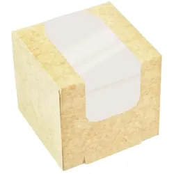 MONOUSO - Lebensmittel-Eimer aus Kraftkarton Kraft 11x11x11cm (50 Stück)
