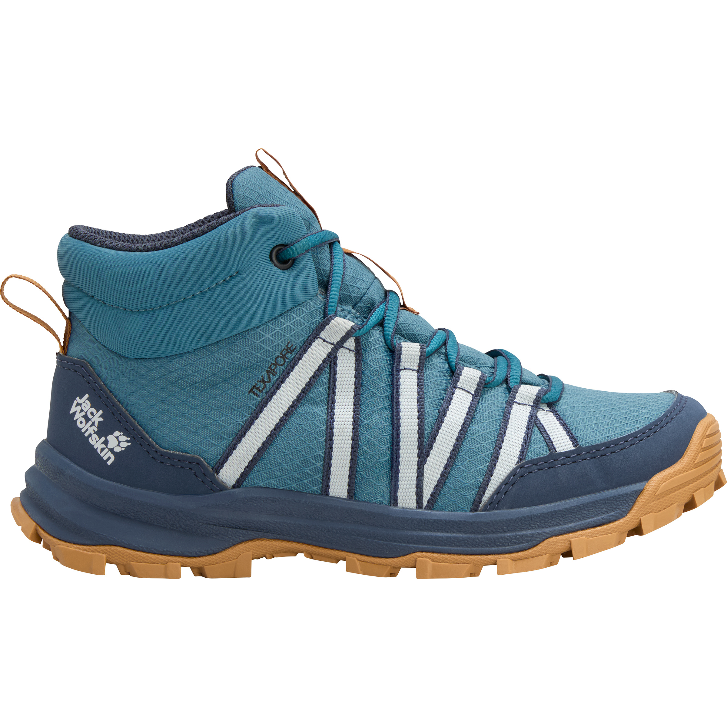 Jack Wolfskin Wild Hike Texapore Mid Kinder Wanderschuhe blau Größe 33 Camping Wasserdicht