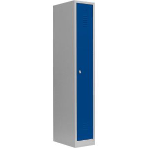 Lüllmann Spind 510111, blau, 1 Abteil, mit Drehriegelschloss, 32 x 180 cm