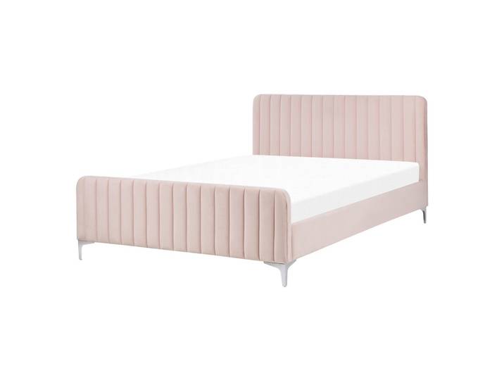 POLSTERBETT 140/200cm Pastellrosa Lunan