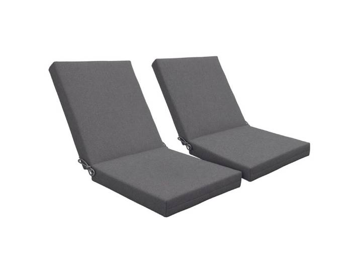 Outsunny - Lot de 2 coussins d'extérieur - Polyester - 112x51x8cm - Gris foncé