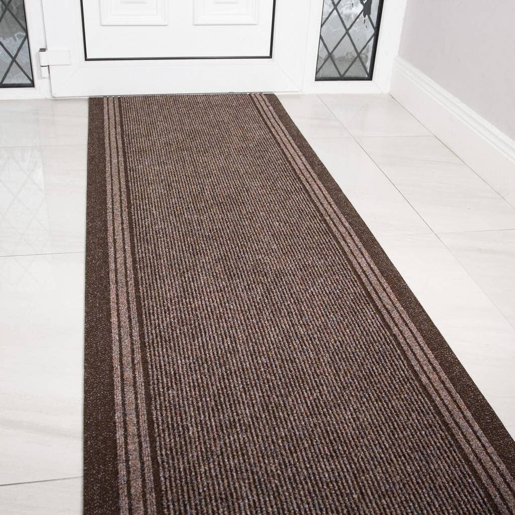 Latitude Run Pacjo Non-Slip Striped Doormat Blue Runner 67 x 762cm