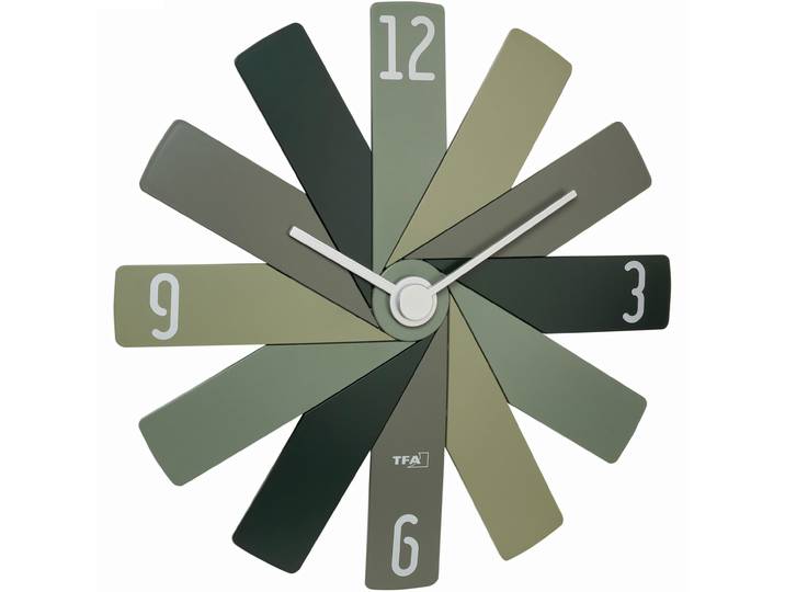 Design-Wanduhr CLOCK IN THE BOX, Masse: Ø 40 cm, grün