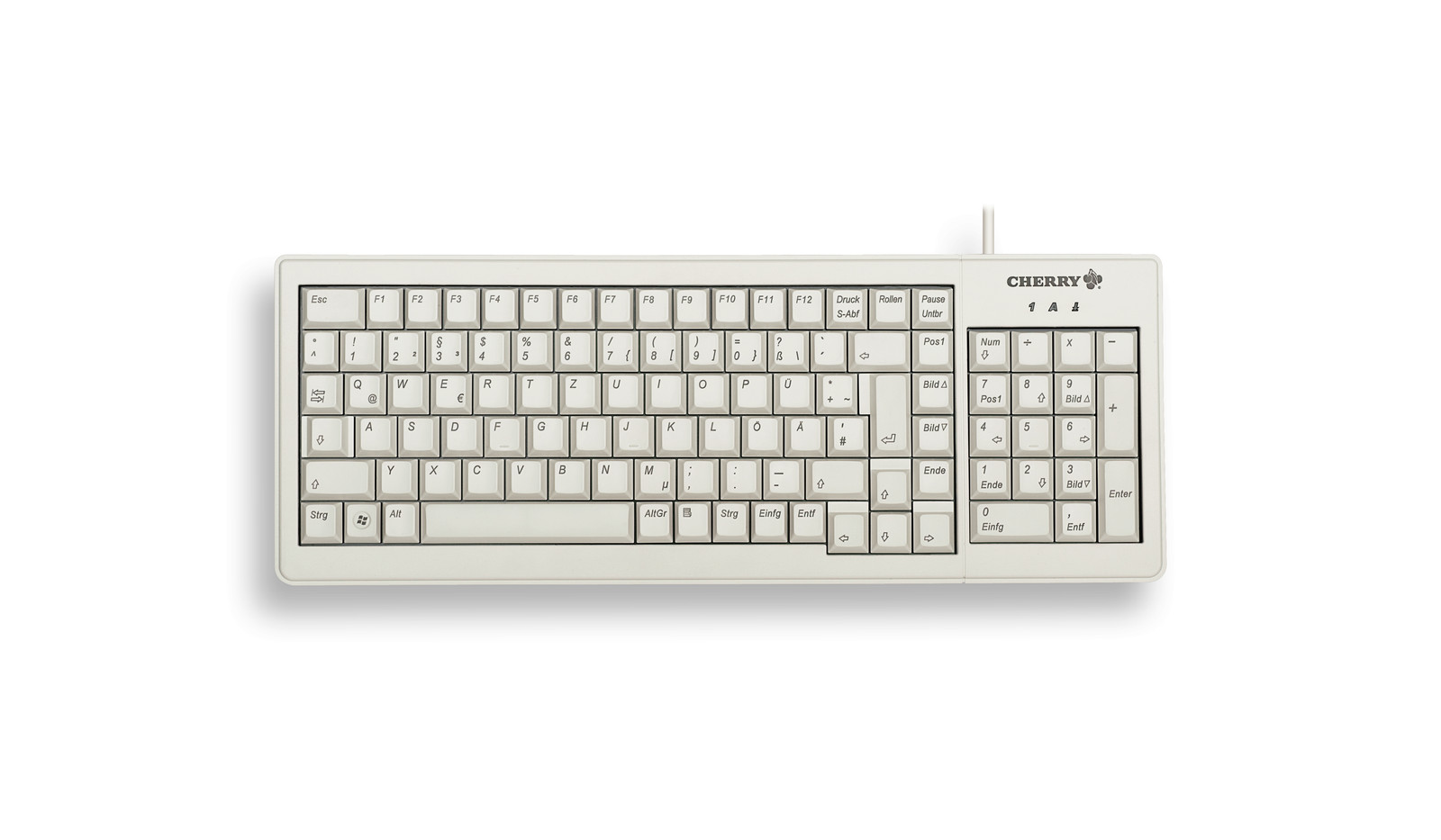 Cherry ML5200 Toetsenbord Lichtgrijs USA-indeling USB/PS2