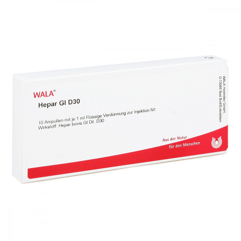 WALA Heilmittel GmbH Hepar Gl D30 Ampullen 02829932