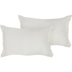 DEKOKISSEN 2er-Set Cremeweiß 45/30 cm Sassafras