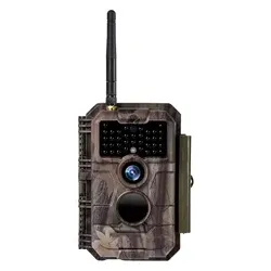 Wildkamera Wlan Fotofalle Jagdkamera Wildtierkamera 64MP 1296P 0,1s Schnelle Trigger Geschwindigkeit Nachtsicht Bewegungsmelder 110°PIR IP66 Wasserdichter - W600 Rot