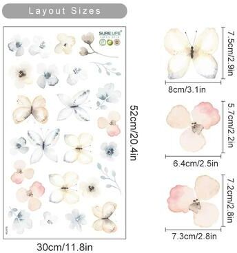 Uplift Picks Elegant Watercolor Boho Flower Wall Decals For Dreamy Room Makeovers Today g