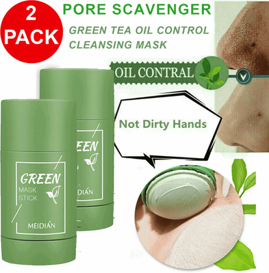 Frasier Beauty Purifying Green Tea Clay Mask Stick, Deep Cleansing Blackhead Remover & Acne Treatment For All Skin Types, Pore Minimize Purifying Green Tea Clay Mask Stick, Deep Cleansing Blackhead Remover & Acne Treatment For All Skin Types, Pore Minimiz