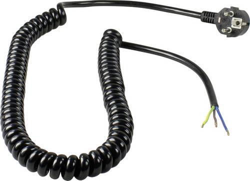 AS Schwabe 70424 Strom Anschlusskabel Schwarz 1m