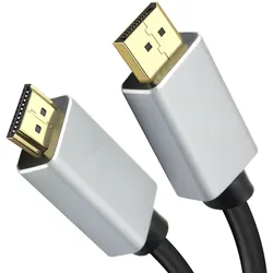 Helos Anschlusskabel, DisplayPort Stecker/HDMI Stecker, PREMIUM, 1,0m, schwarz