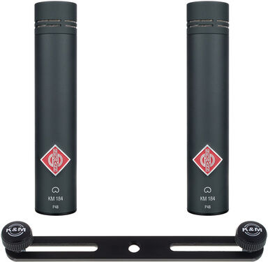 Neumann KM184 mt Stereo Rental Bundle Schwarz matt