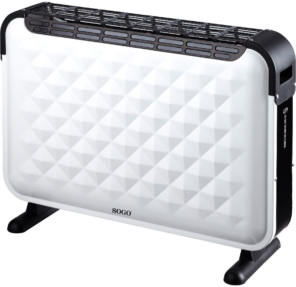 Sogo Convector Portátil Eléctrico CAL-SS-18425 Turbo 2000W. Blanco