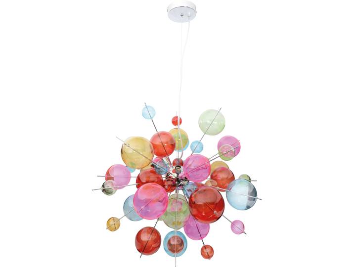 NÄVE Pendelleuchte Explosion , bunt (chromfarben, bunt), 10, Leuchten, Hängeleuchte,metall,glas,multicolor, 10xG9 max.20W, Pendelleuchte