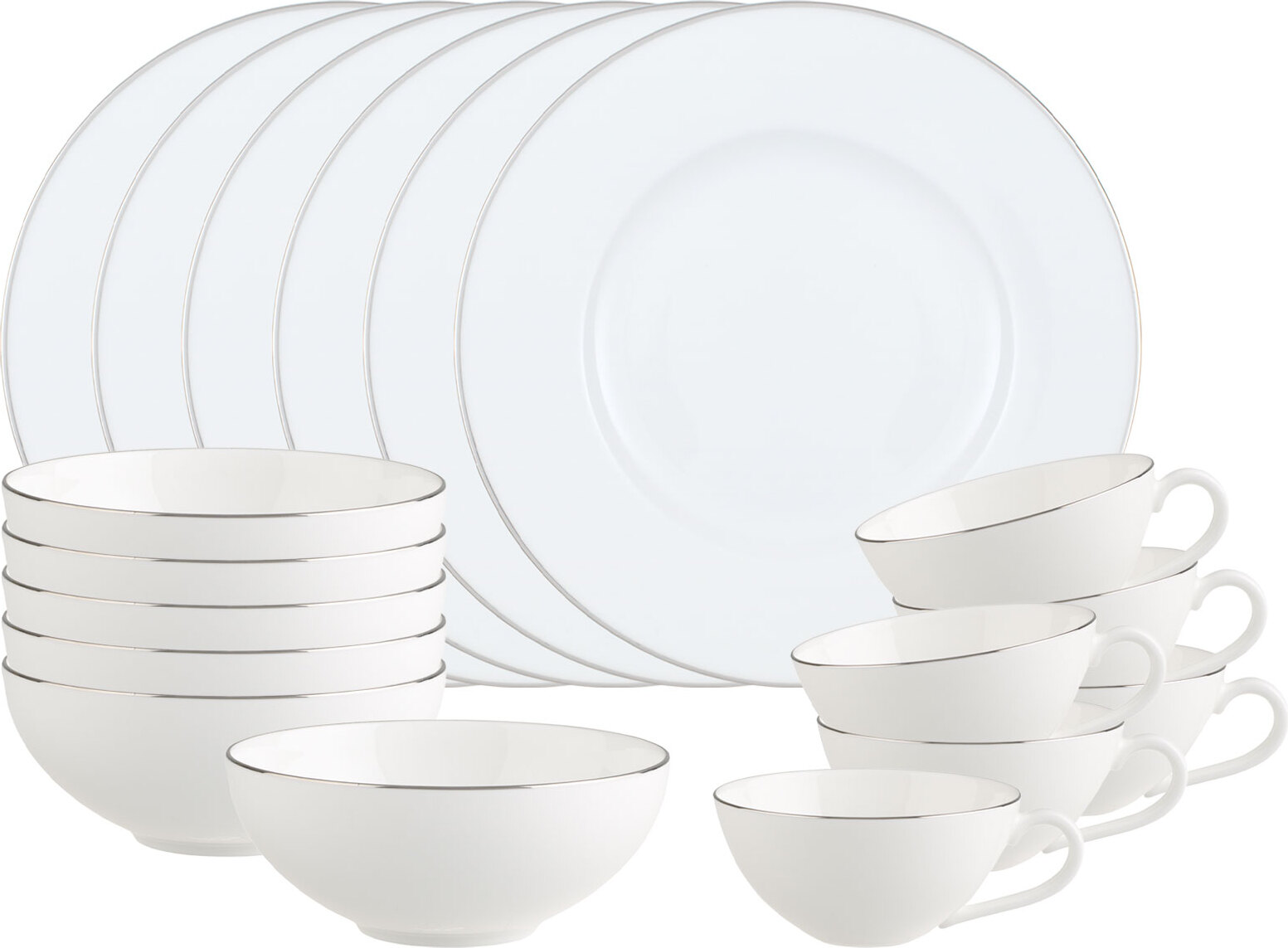 Villeroy & Boch Anmut Platinum No.1 Frühstücks-Set 18-teilig