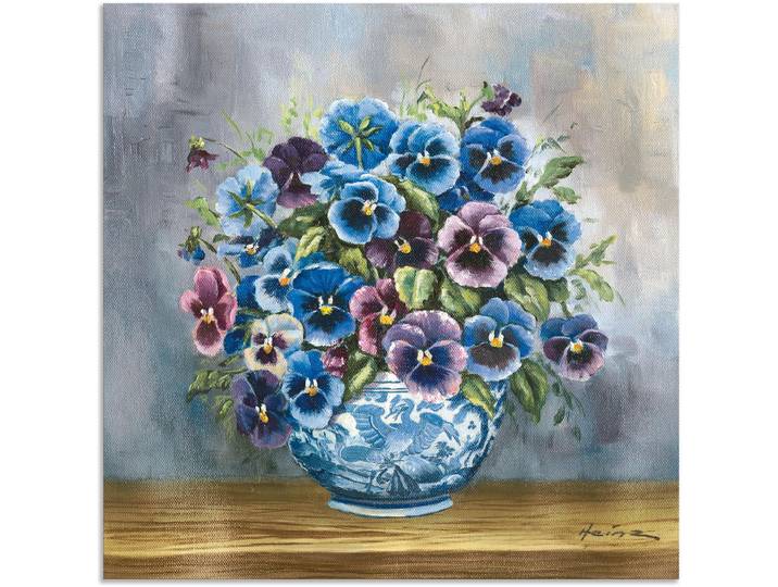 Wandbild ARTLAND Stiefmütterchen , blau (farbe bild(er): blau), B:50cm H:50cm, Bilder, Wandbild, als Alubild, Leinwandbild in verschied. Grössen