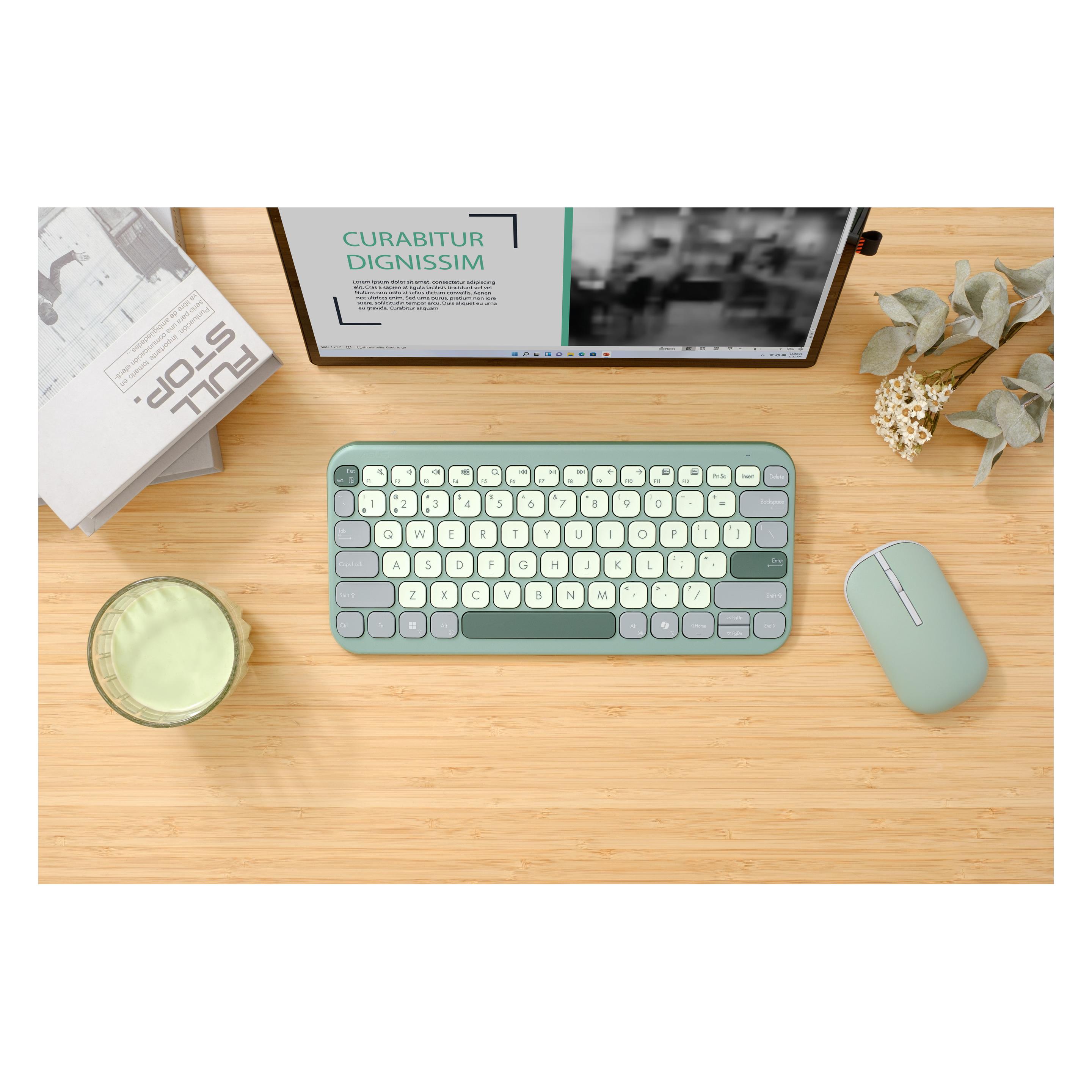 ASUS KW100 KEYBOARD/GN/GE/81 (DE, Kabellos) (90XB0880-BKB200)