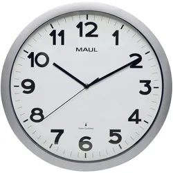 MAUL Funkwanduhr MAULstep silber